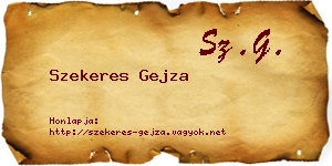 Szekeres Gejza névjegykártya