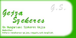 gejza szekeres business card